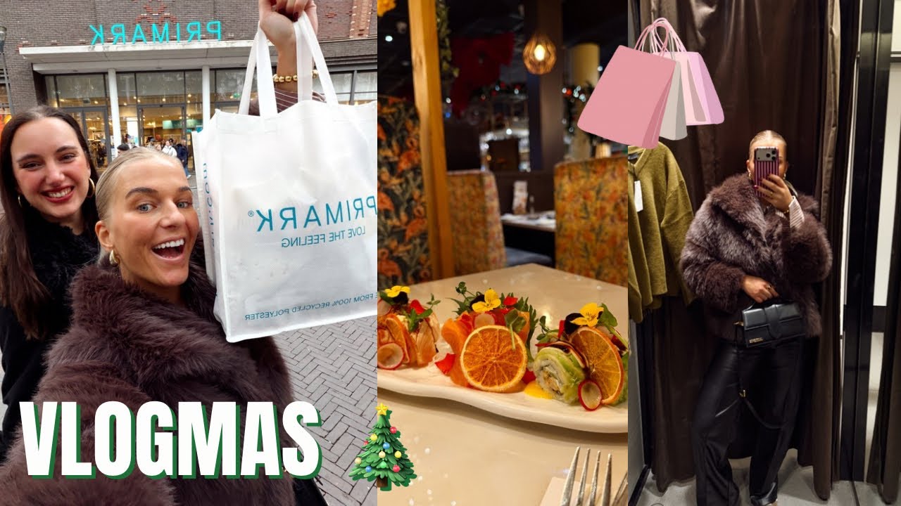 SHOPPEN & SUSHI ETEN IN ZWOLLE MET LUNA!👯‍♀️❤️ VLOGMAS 2 