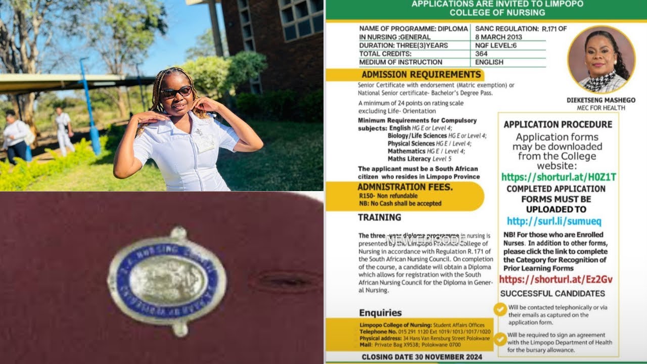 LIMPOPO NURSING COLLEGE 2025 APPLICATIONS || LETS APPLY CLOSING DATE 30 NOVEMBER