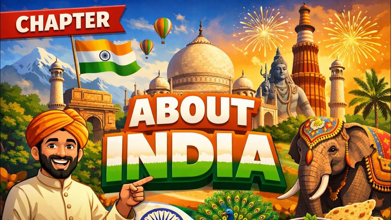 #Class 4th #semester 1 #chapter 2 #About India #reading and learning kids #Nishaclasses