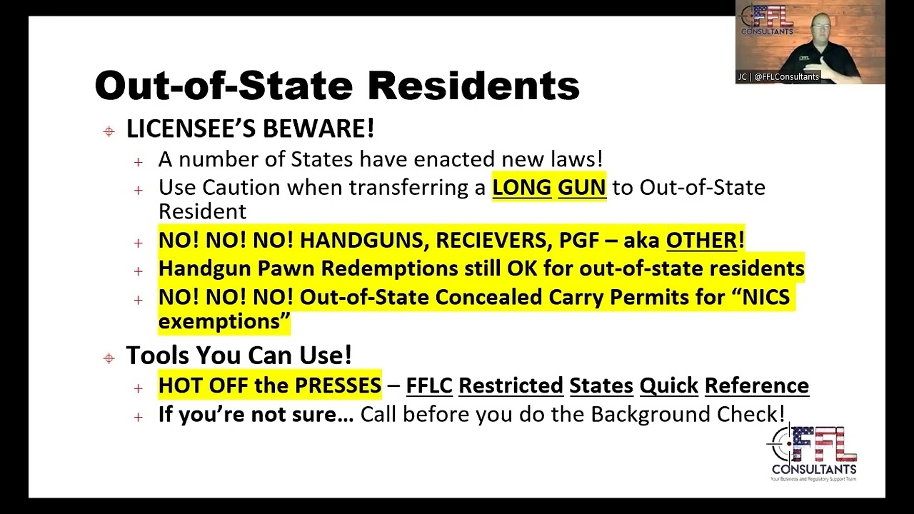 ATF Form 4473 - FFL Compliance Tips  - Part 1