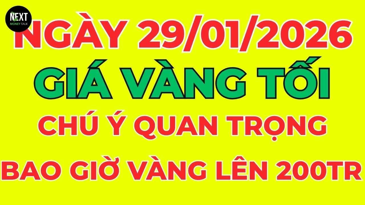 GIÁ VÀNG HÔM NAY 9999 TỐI: 29/1/2026- GIÁ VÀNG NHẪN 9999- BẢNG GIÁ VÀNG SJC, 24k 18k