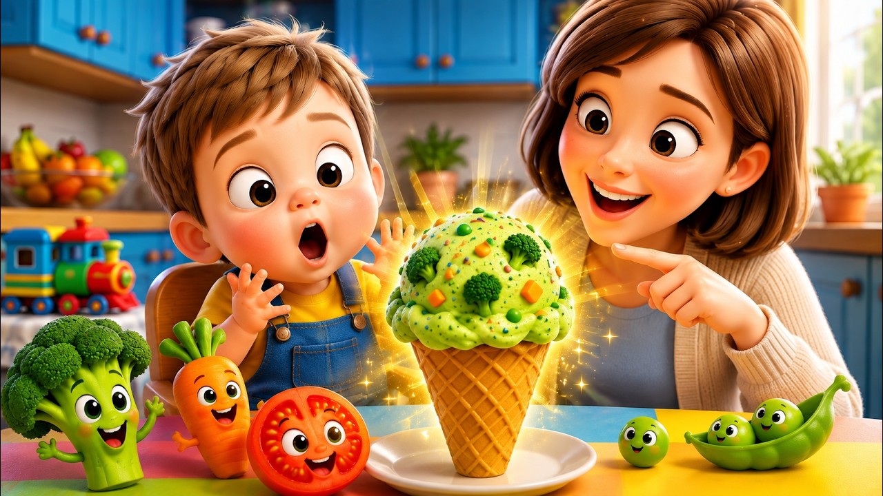 Broccoli Yum Yum Rhyme ⭐ | Moppies Nursery Rhymes & Kids Songs