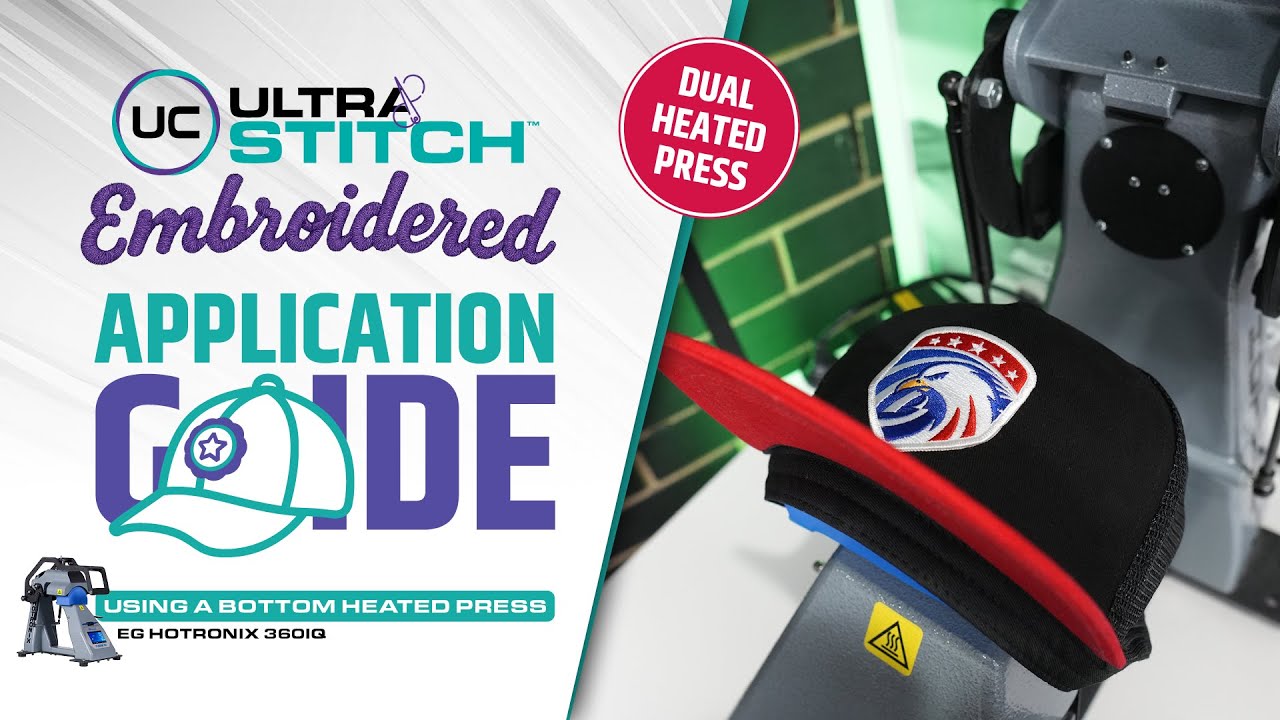 How to Apply UltraStitch Embroidered Patches to Caps | Using the Hotronix 360IQ Heat Press