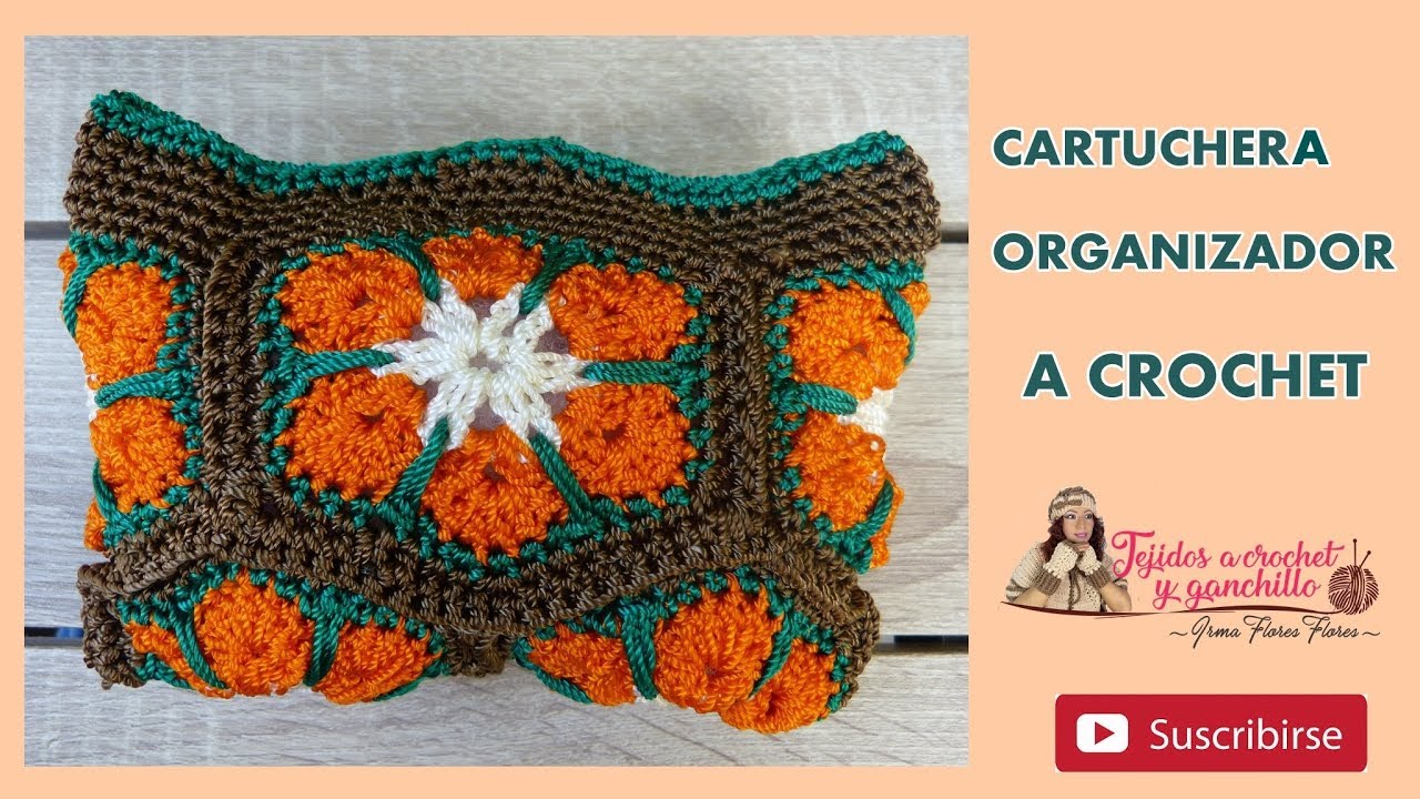 COMO TEJER CARTUCHERA/COSMETIQUERO/ORGANIZADOR A CROCHET/HILOS  CLAVE