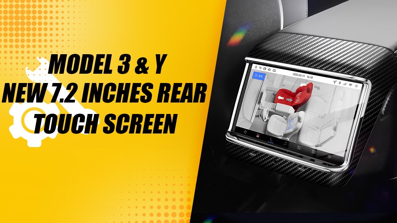 New Model 3 & Y Rear Touch Screen 7.2 Inches Smart Display