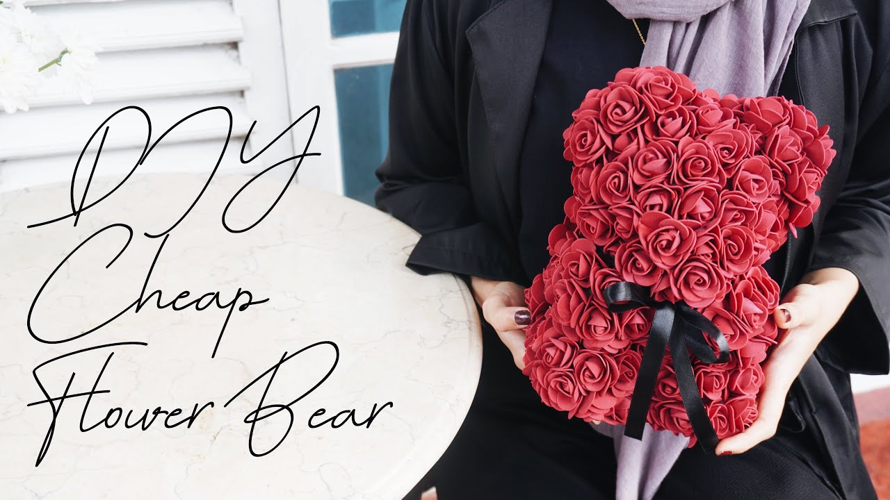 Cheap and Everlasting! DIY Flower Bear  | Instagram Rose Floral | by.putriolvi