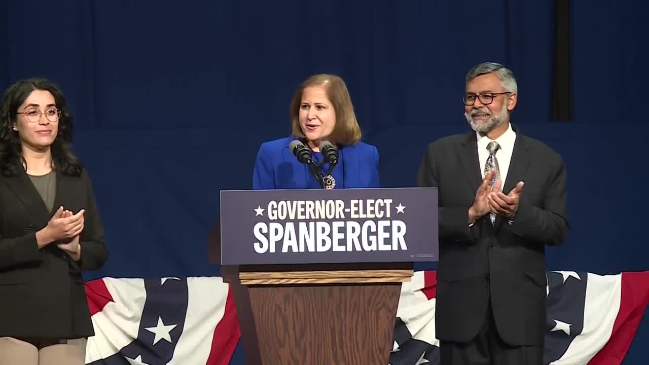 Ghazala Hashmi speaks after projected win in Virginia lieutenant governor's race