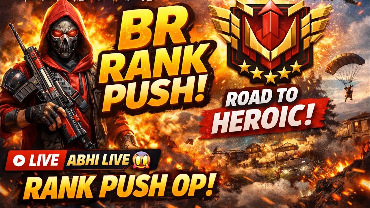 FREE FIRE 🔥 BR RANK PUSH LIVE | ROAD TO GRAND MASTER 💀 | OP GAMEPLAY 🔥