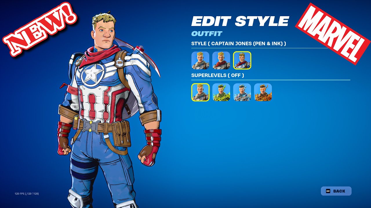 [ Captain Jones Pen & ink Skin ] - Fortnite Gameplay ( New in C5S4 Battle Pass! )
