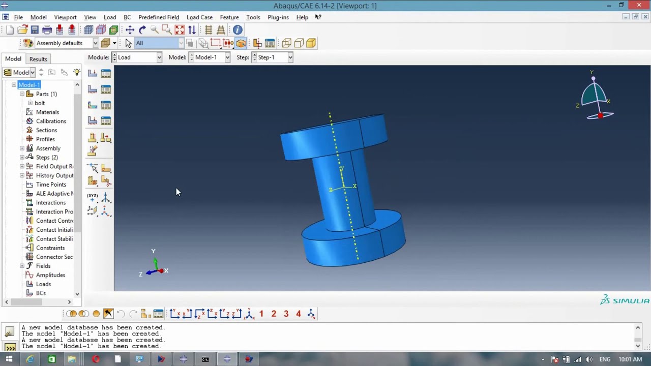 pretension load on bolt - Abaqus