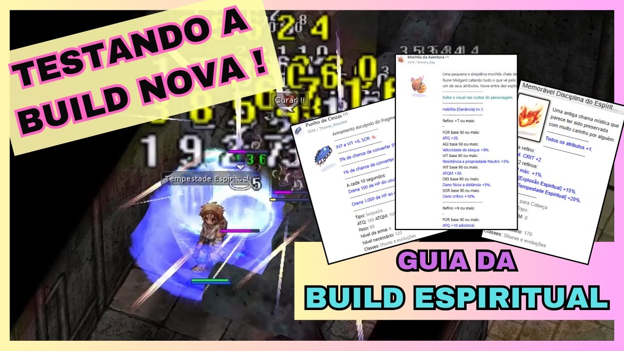 BUILD ESPIRITUAL: Testando Build NOVA do Shura !! Guia - Ragnarok Online LATAM ~ Luca Baruch