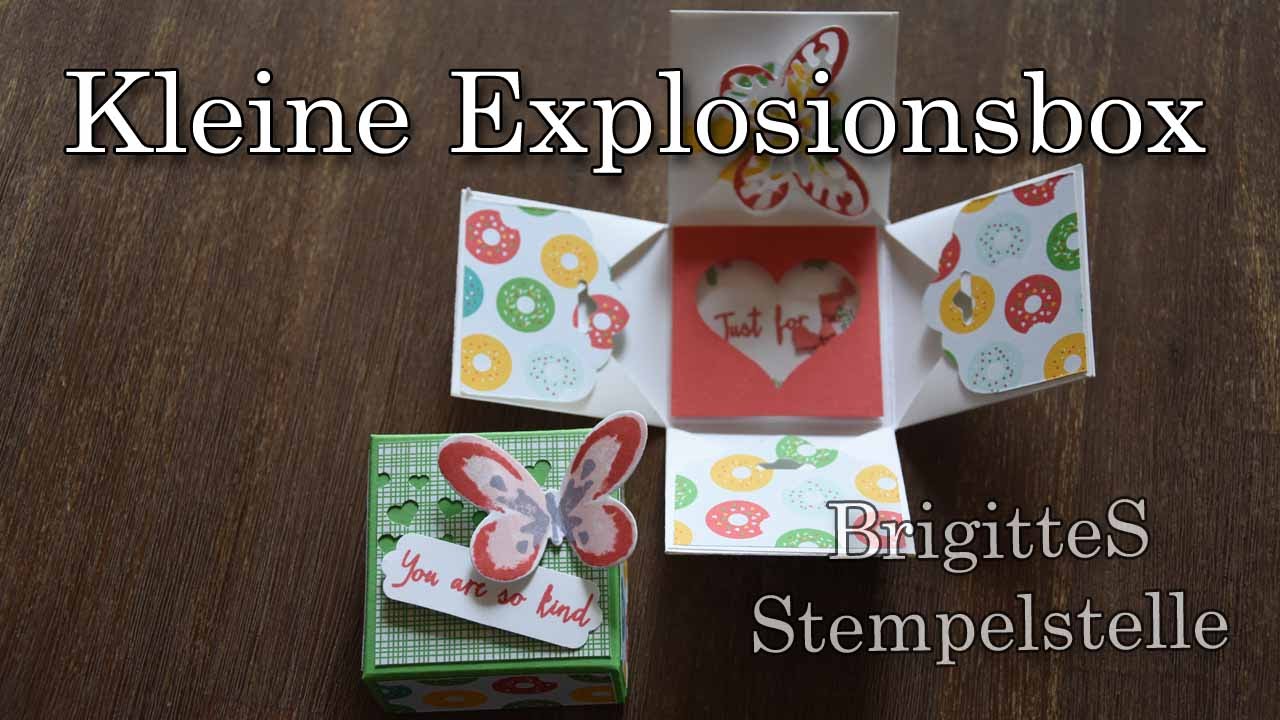 Kleine Explosionsbox mit Schüttelfenster