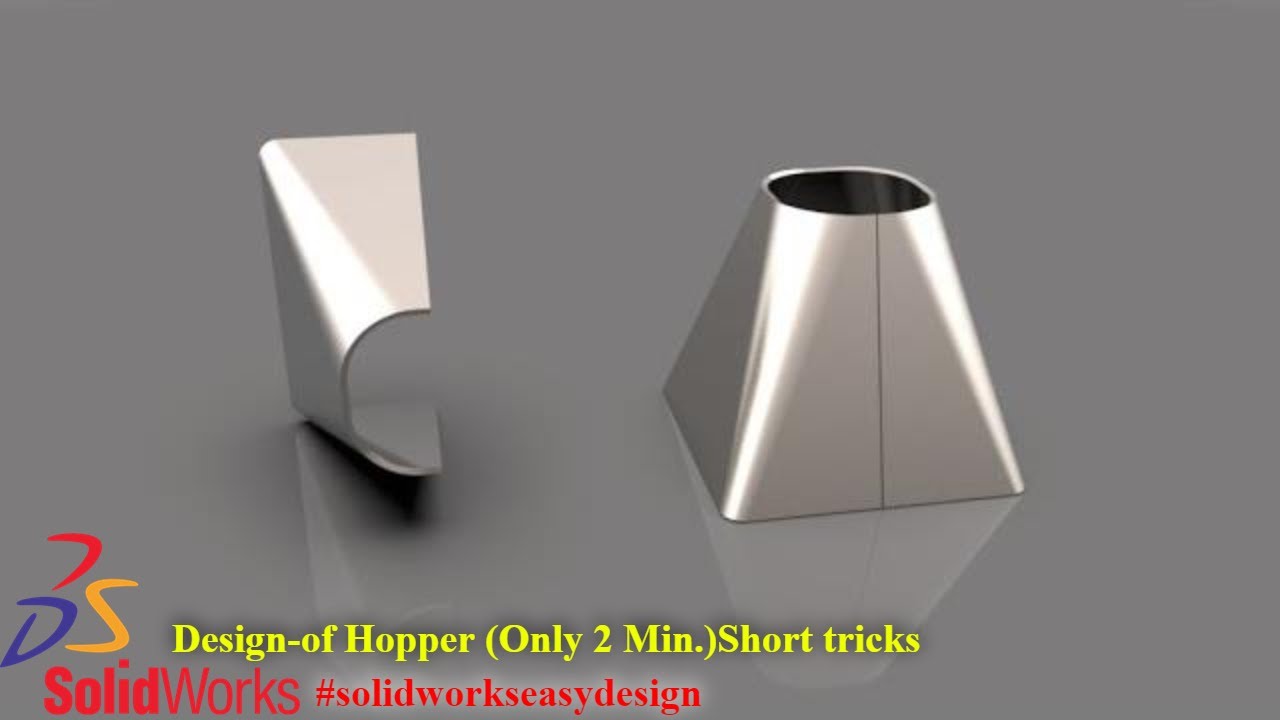 Solidworks Tutorial # 122 Sheet Metal Hopper in Solidworks by Solidworks Easy Design