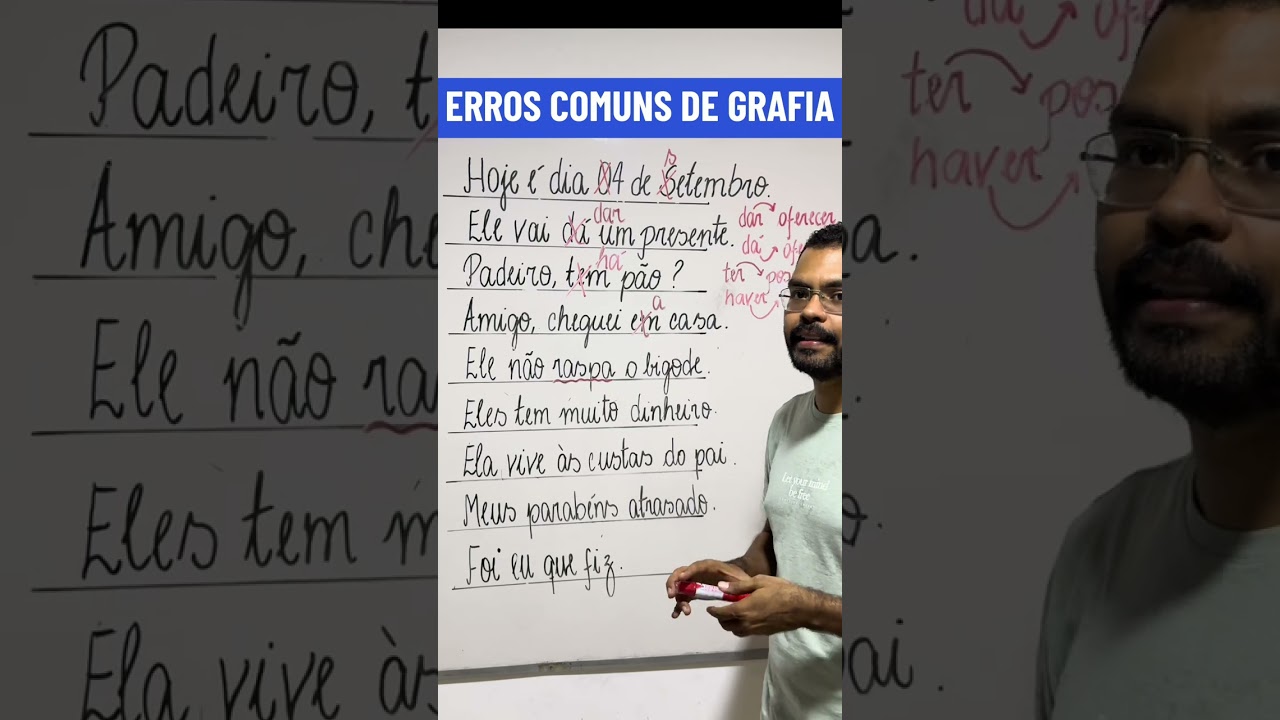 Erros comuns de grafia ! #enem #concursospublicos #concursos #estudar #concurso 