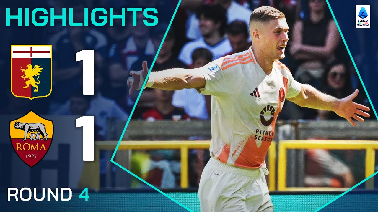 GENOA-ROMA 1-1 | HIGHLIGHTS | Last-minute equaliser spoils Dovbyk&rsquo;s first | Serie A 2024/25