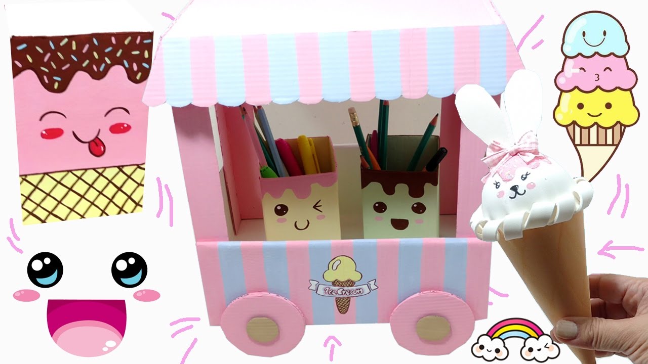 DIY  6 Ideias Fofas Kawaii com Material Reciclável ft Poly Gonçalves