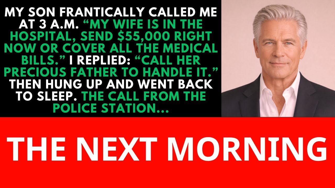 My Son Called At 3 A.M. Demanding $55,000 For His Wife, But A Later Call From The Police Revealed.