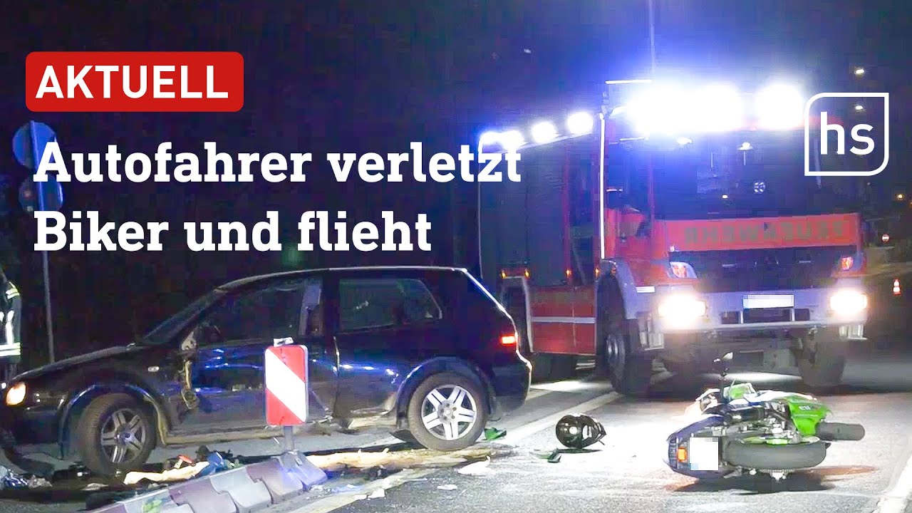 Biker schwer verletzt: Autofahrer flieht, Polizei fasst ihn wenig später | hessenschau