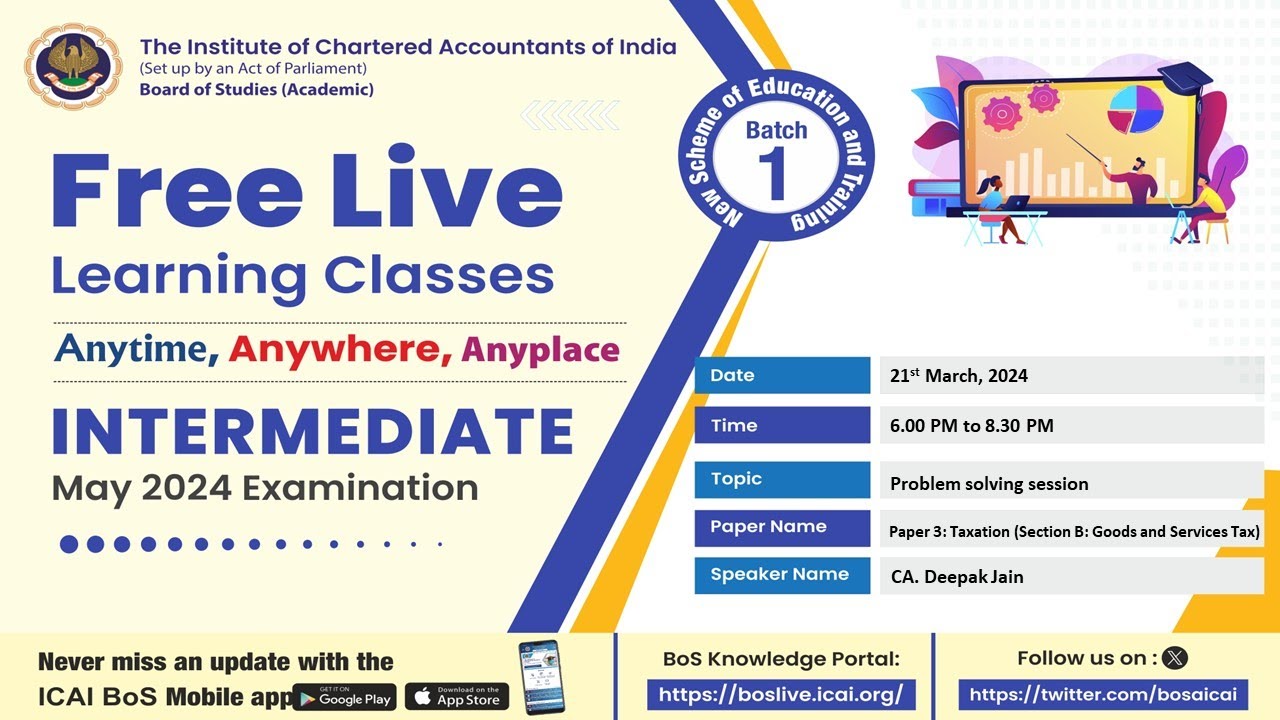 Intermediate Paper-3B:GST | Topic: Problem solving session | Session 2 | 21 March, 2024