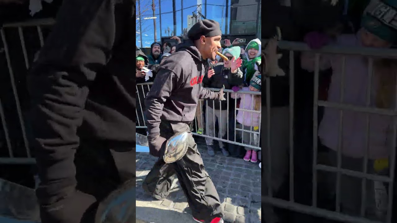 Super Bowl LIX MVP Jalen Hurts takes Broad Street during Parade  #shorts