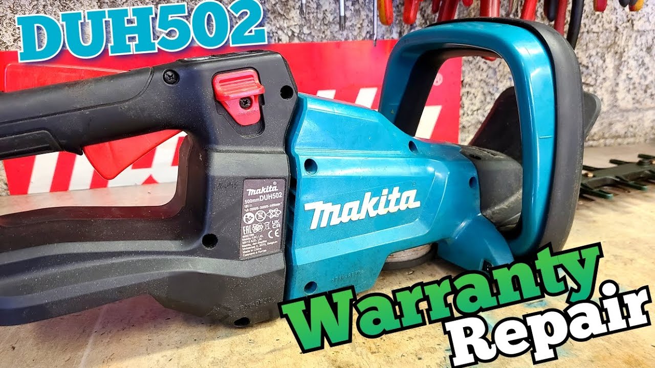 Repairing a Makita DUH502 18V Cordless hedge trimmer under warranty with a faulty controler.