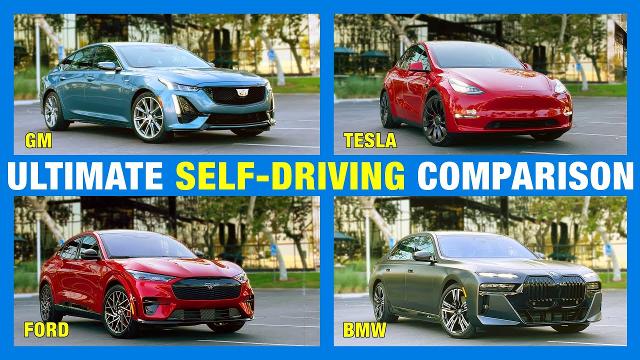 (Almost) Self-Driving Car Comparison Test: Tesla vs. BMW vs. Ford vs. GM | Hands-Free Driving Test