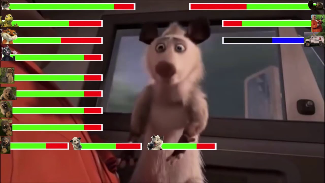 Over the Hedge Bear Chase with healthbars (Edited By @GabrielD2002 )
