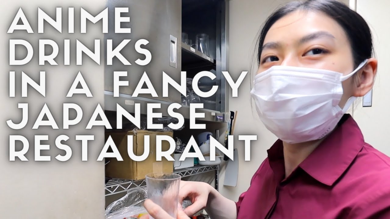 Anime Drinks In A Fancy Japanese Restaurant