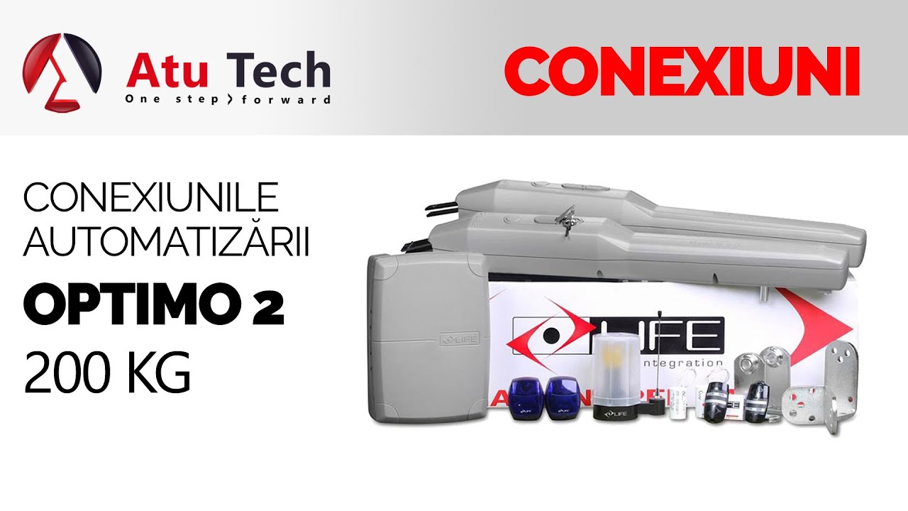 Conexiuni electrice pe automatizarea Optimo 2 Life de 200 Kg