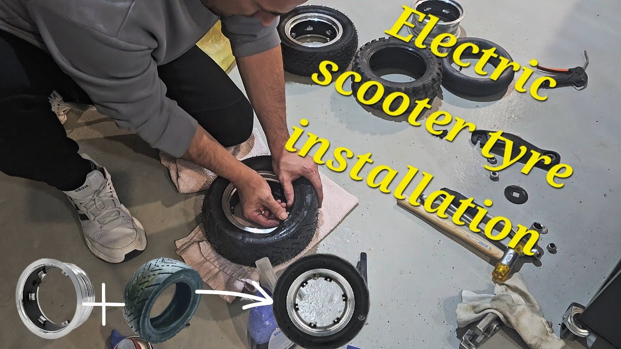 Electric scooter tyre installation (dualtron)