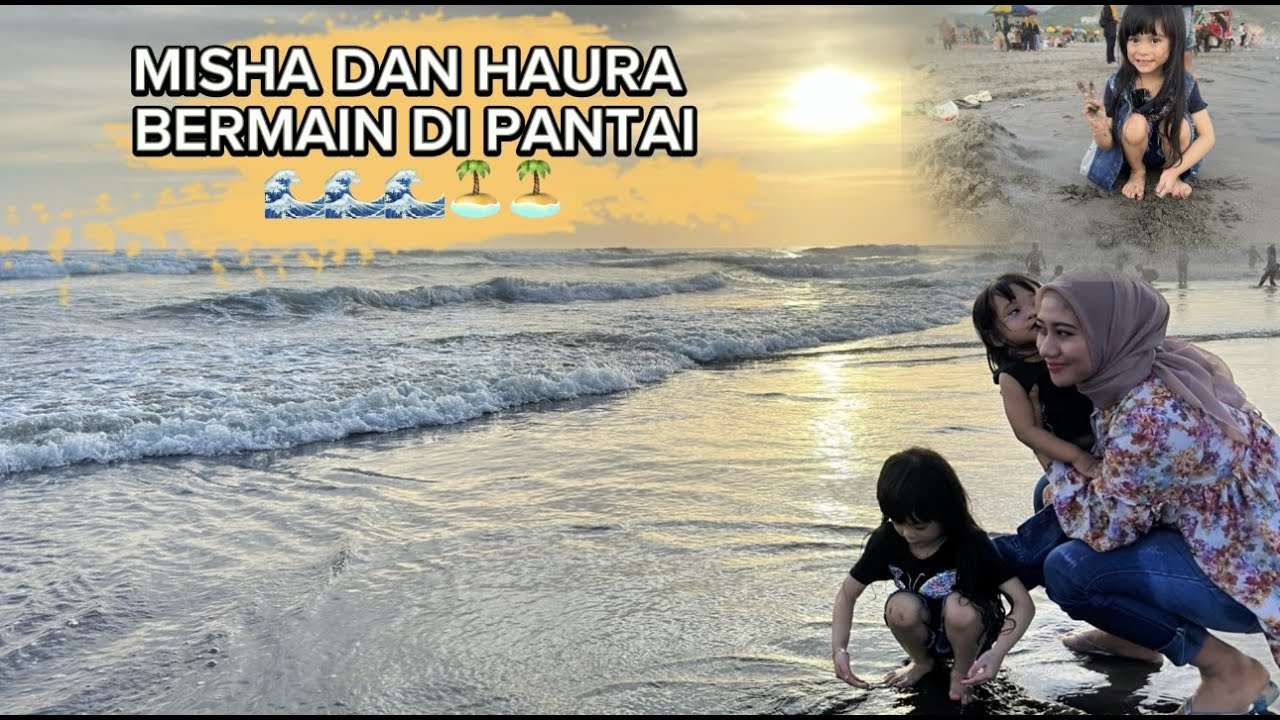 MISHA DAN HAURA MAIN DI PANTAI PARANGTRITIS #pantai #pantaiparangtritis #mainair #wisatajogja