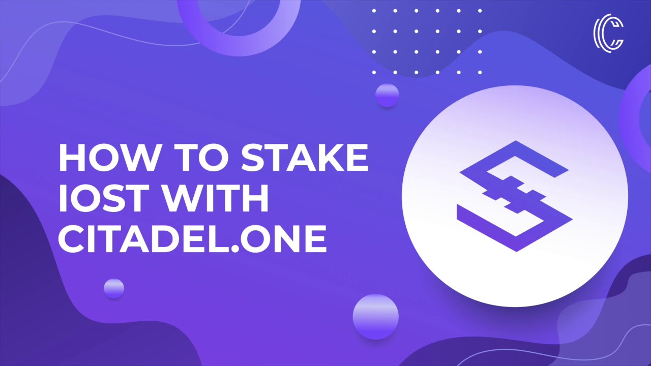 How to stake $IOST with Citadel.one