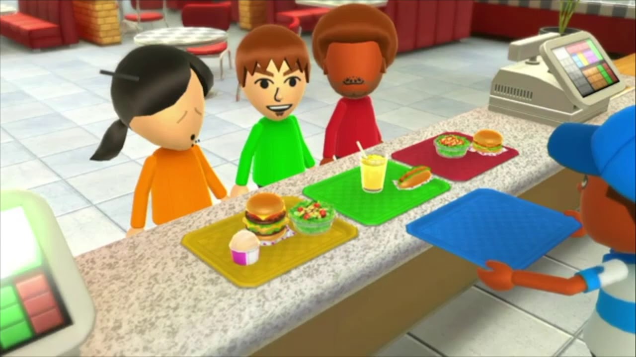 Wii Party U - Feed Mii! (Burger Joint)