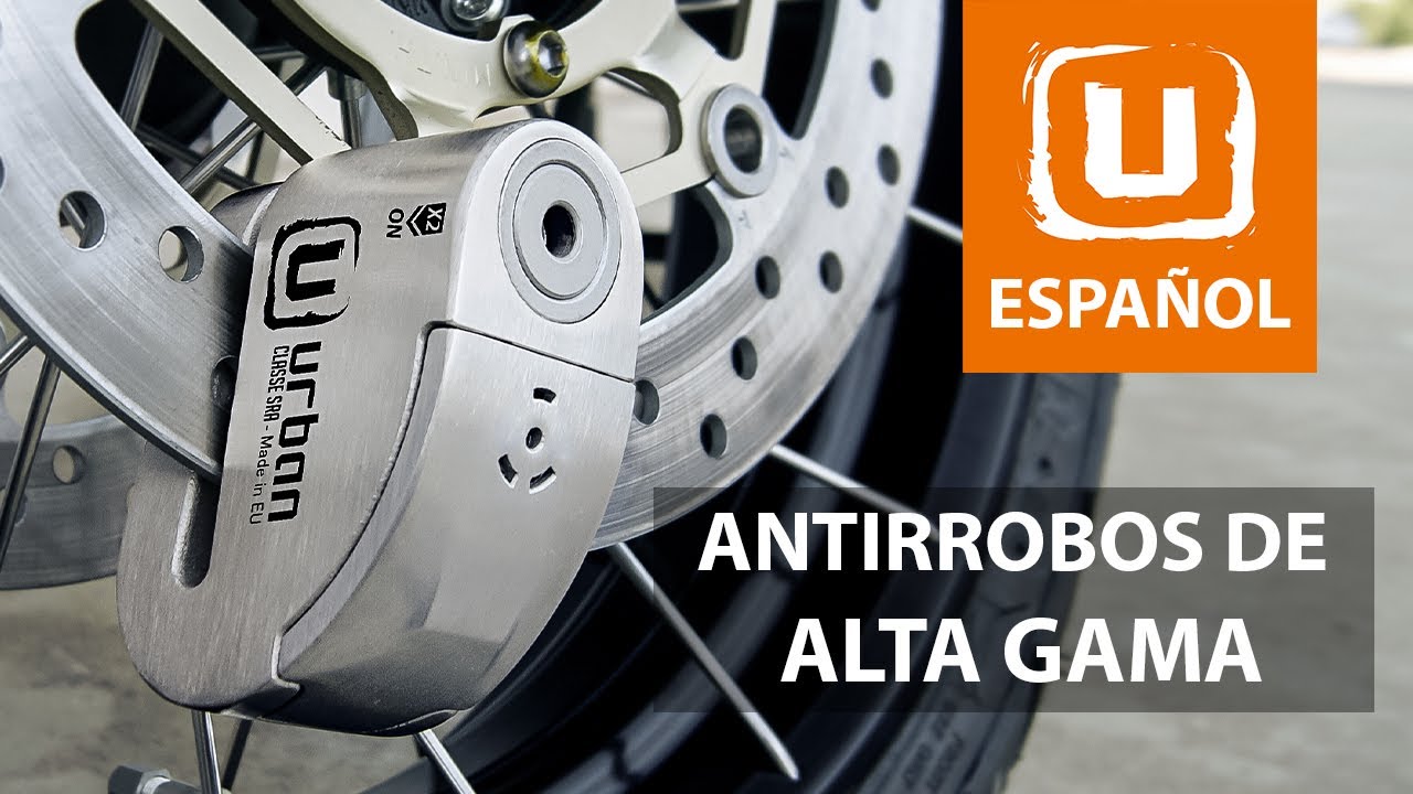URBAN UR14S Candado Disco Moto Homologado con Alarma y Warning, Acero Inoxidable Máxima Seguridad
