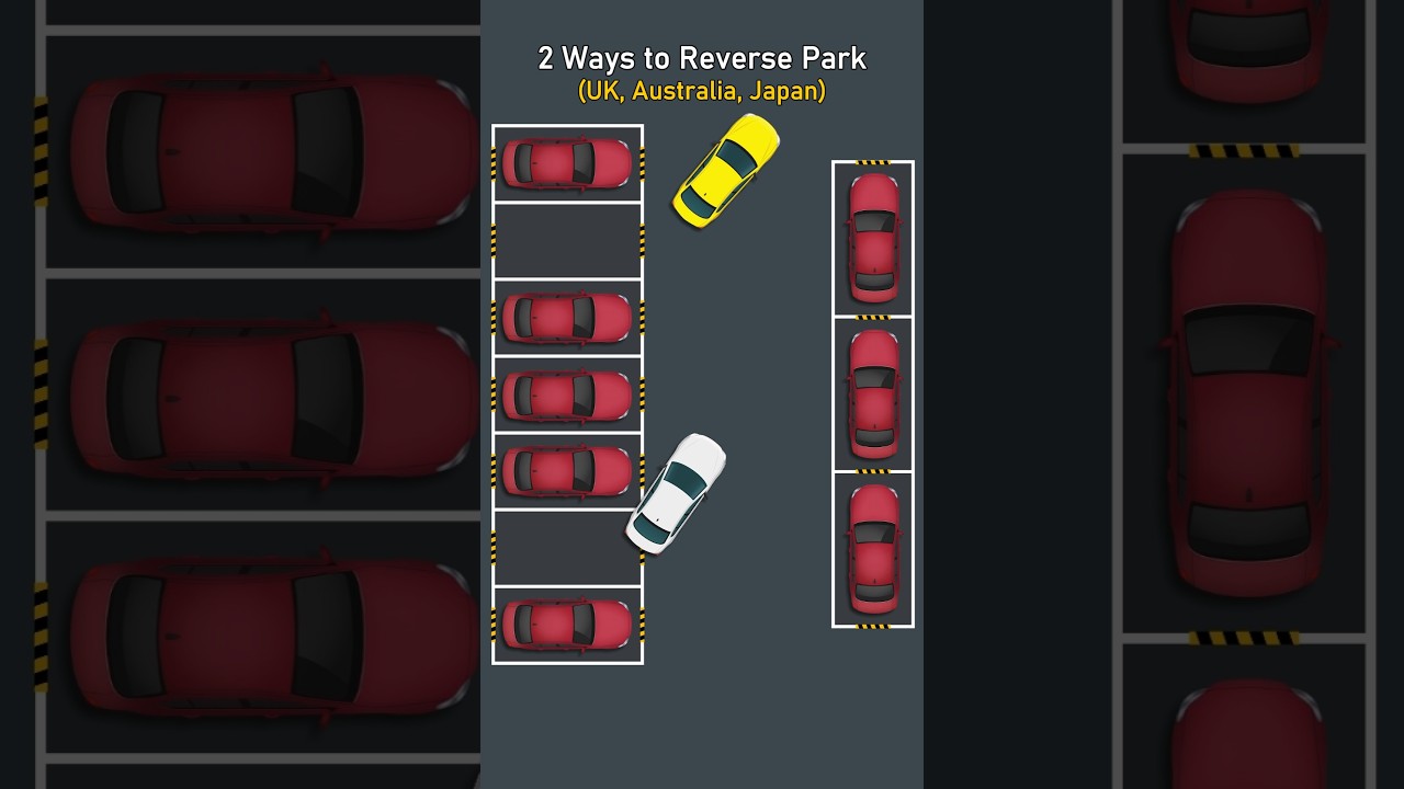 🅿️2 Ways to Reverse Park (UK, Australia, Japan)#parking #driving #drivinglessons #learnerdriver