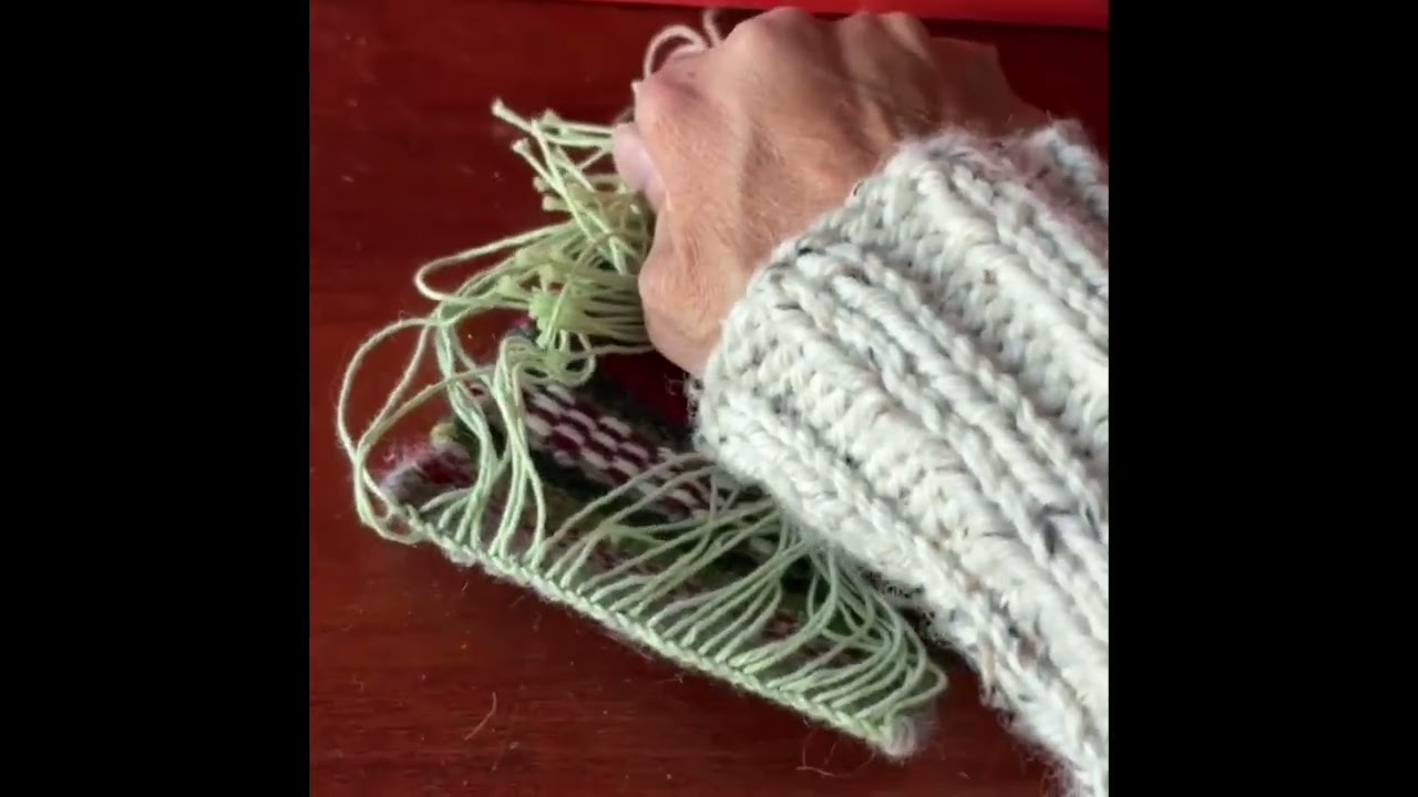 How to make a No Fringe edge for a weft-faced handwoven piece.