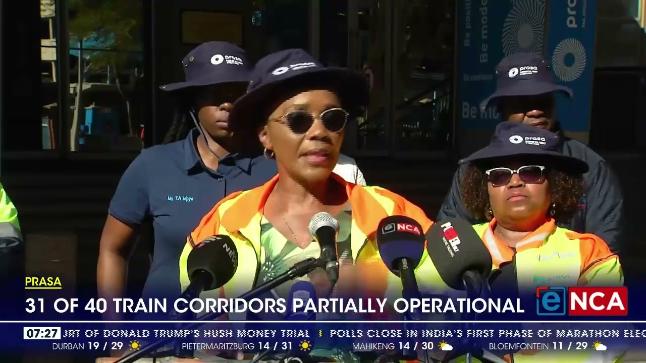 PRASA | 31 of 40 train corridors partially operational