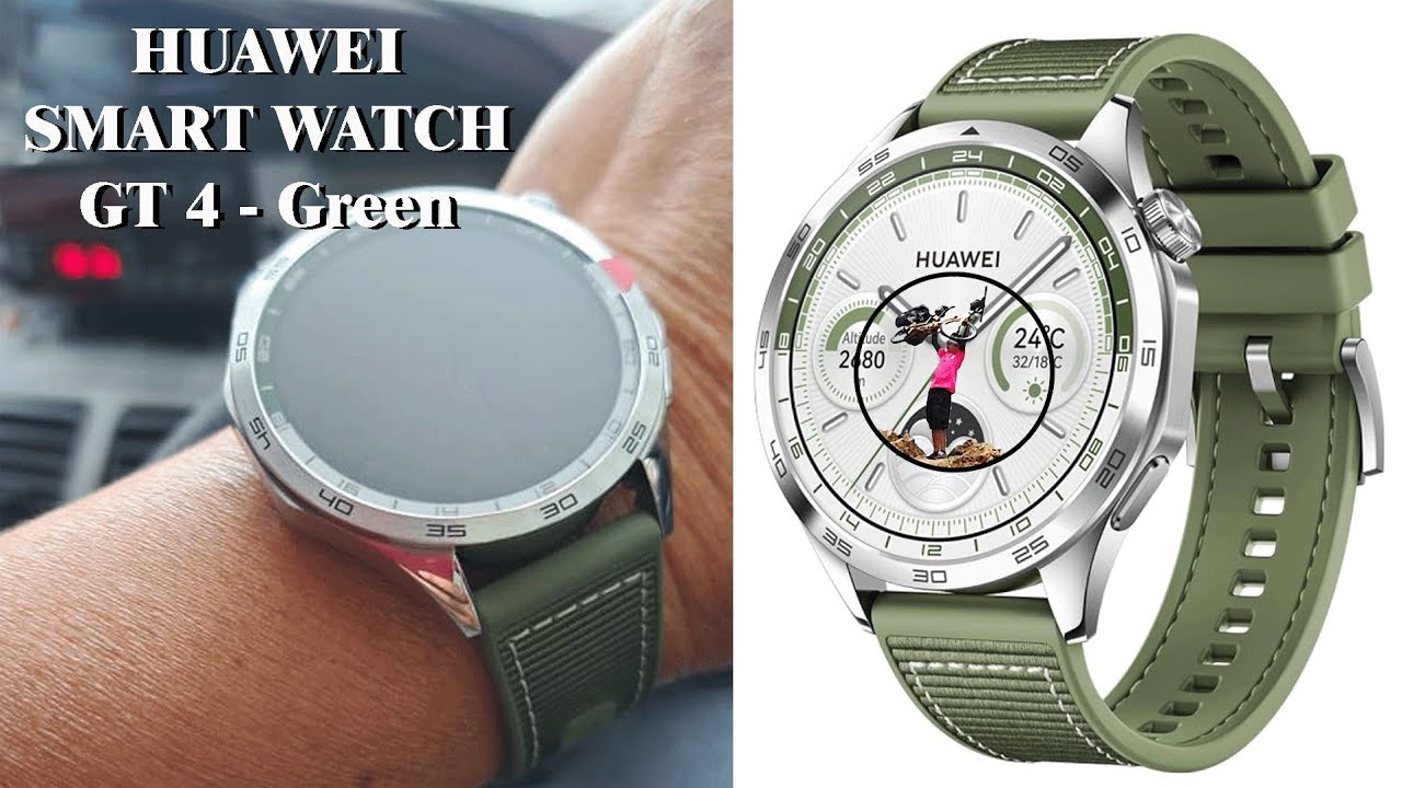 Huawei Smartwatch GT4 (Green Strap) | Close-Up Aesthetic Unboxing