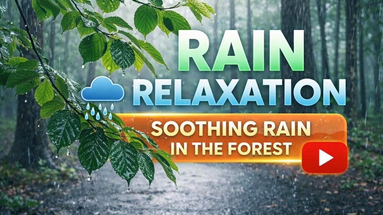Soothing Peaceful Rain in Nature for Sleeping, Studying & Relaxing deep sleep