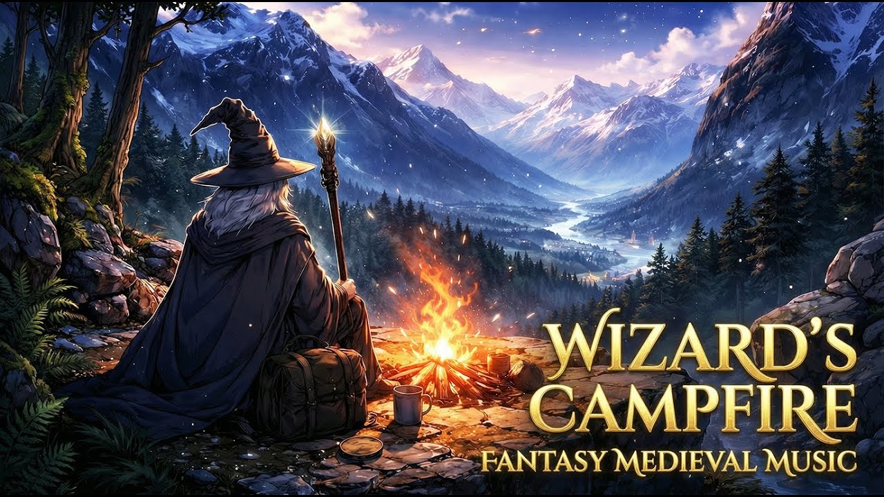 Medieval Fantasy Music for Relax, Work & Focus | A Wizard’s Campfire Above the Silent Valley