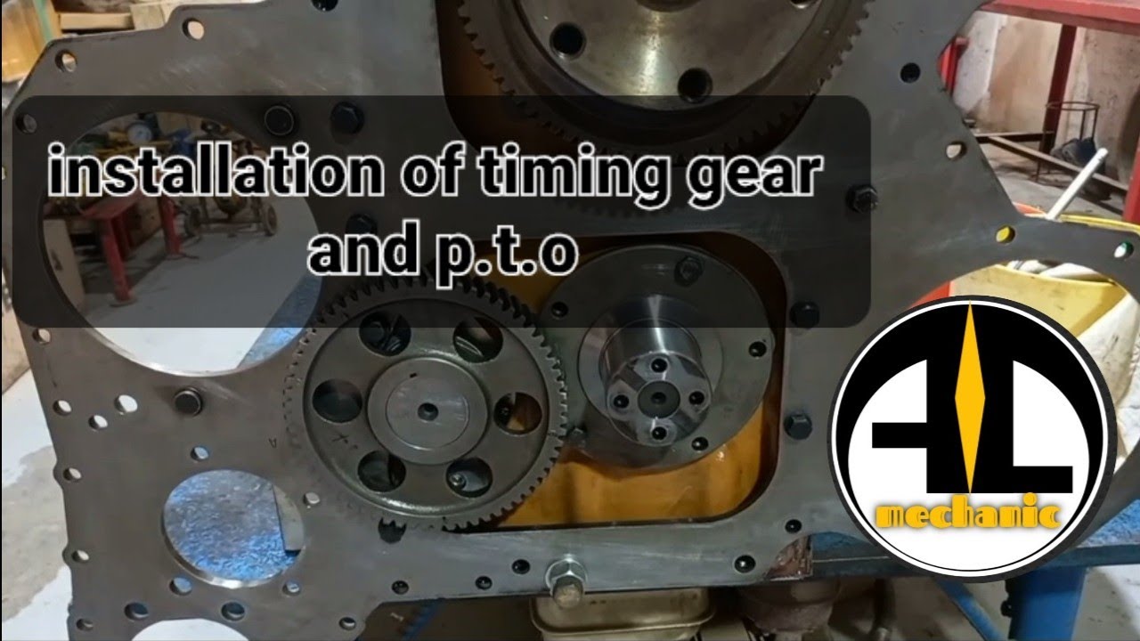 CAT 3406 ENGINE,INSTALLATION OF P.T.O,CAMSHAFT,INJECTION PUMP,TIMING GEAR AND OIL SEAL F/R