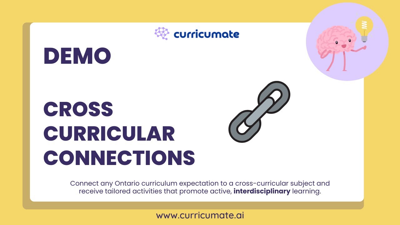 Curricumate Demo - Cross Curricular Connections