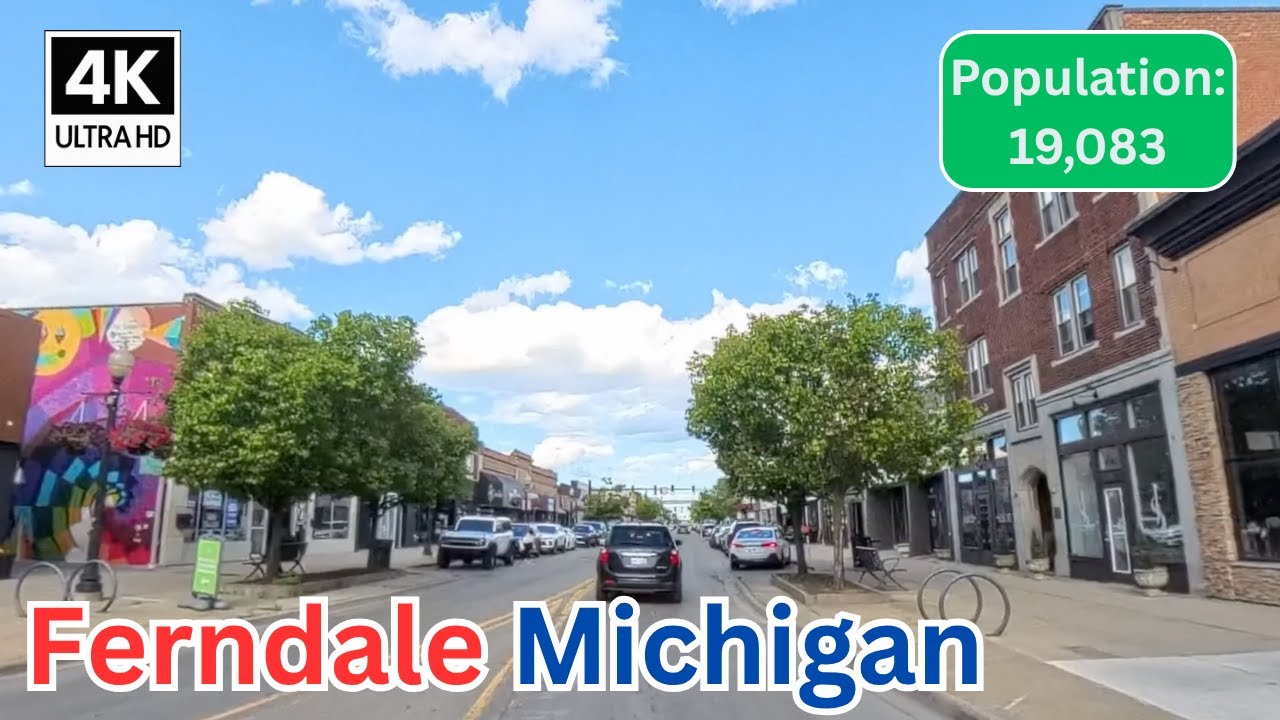 Driving Through Ferndale, Michigan | Trendy Downtown & Neighborhood Tour in 4K