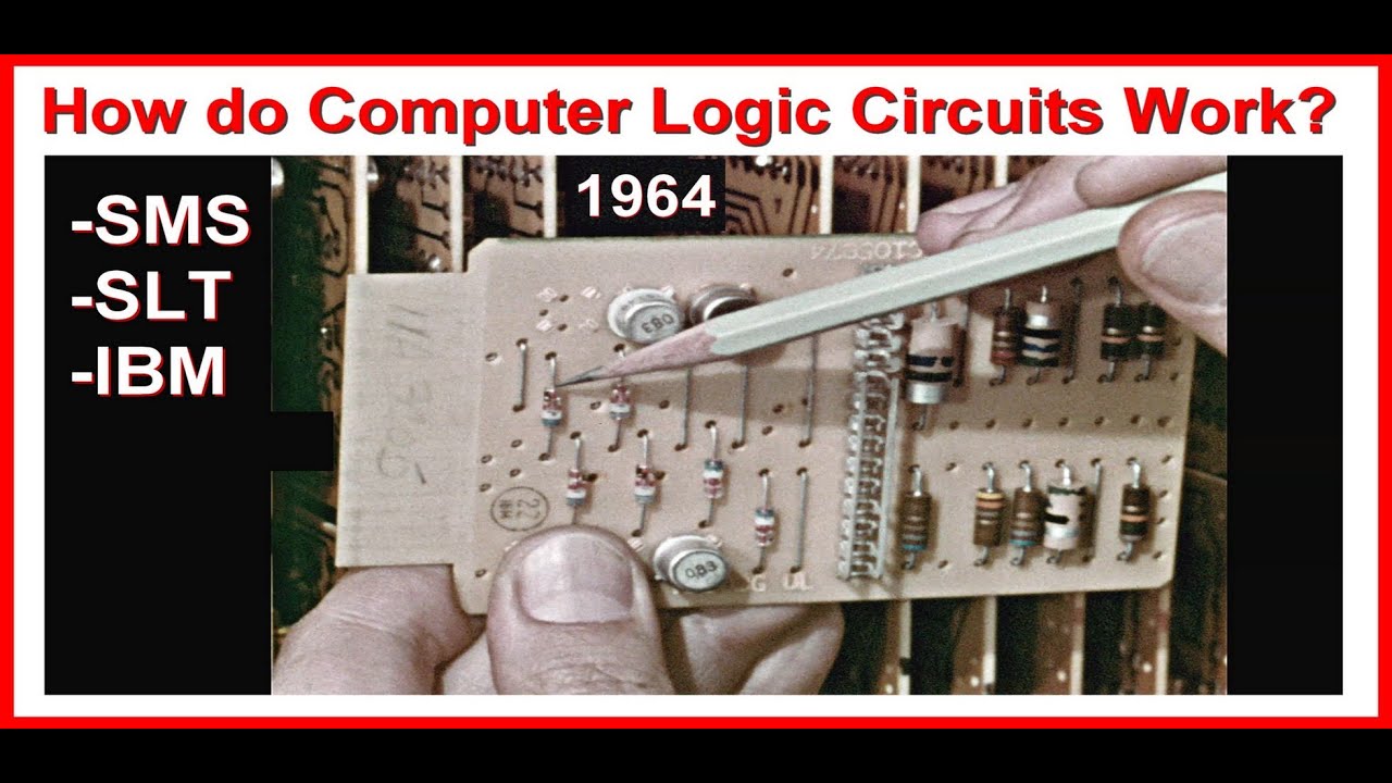 How do Digital Computer Circuits Work? IBM SMS SLT Logic Transistor Boards 1964 Training Class 360
