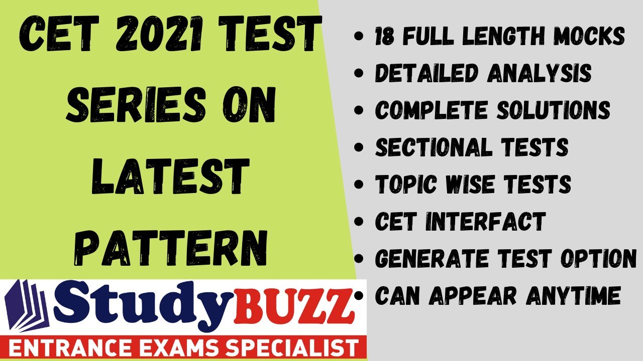 CET 2021 test series: 18 full length mocks, sectional tests, detailed solutions, actual CET pattern