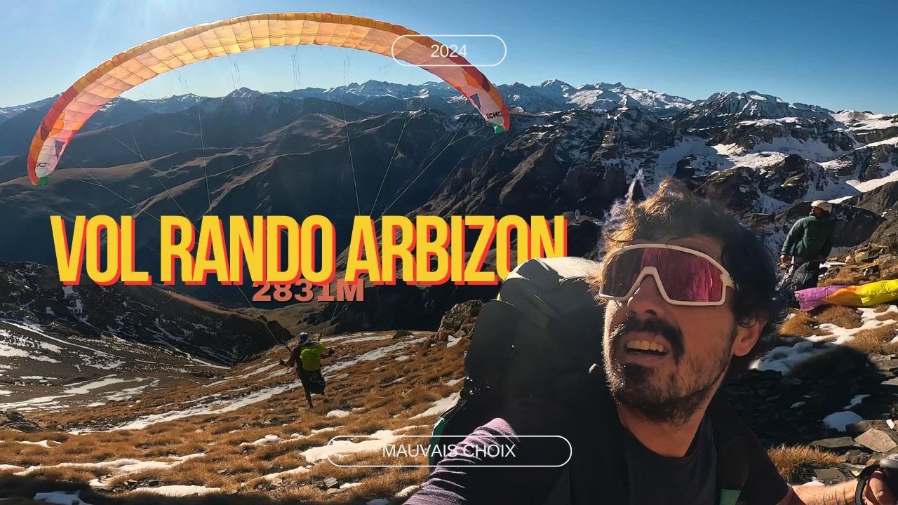 Vol rando depuis le pic de l'Arbizon 2831m Hautes-Pyrénées Mauvais atterrissage