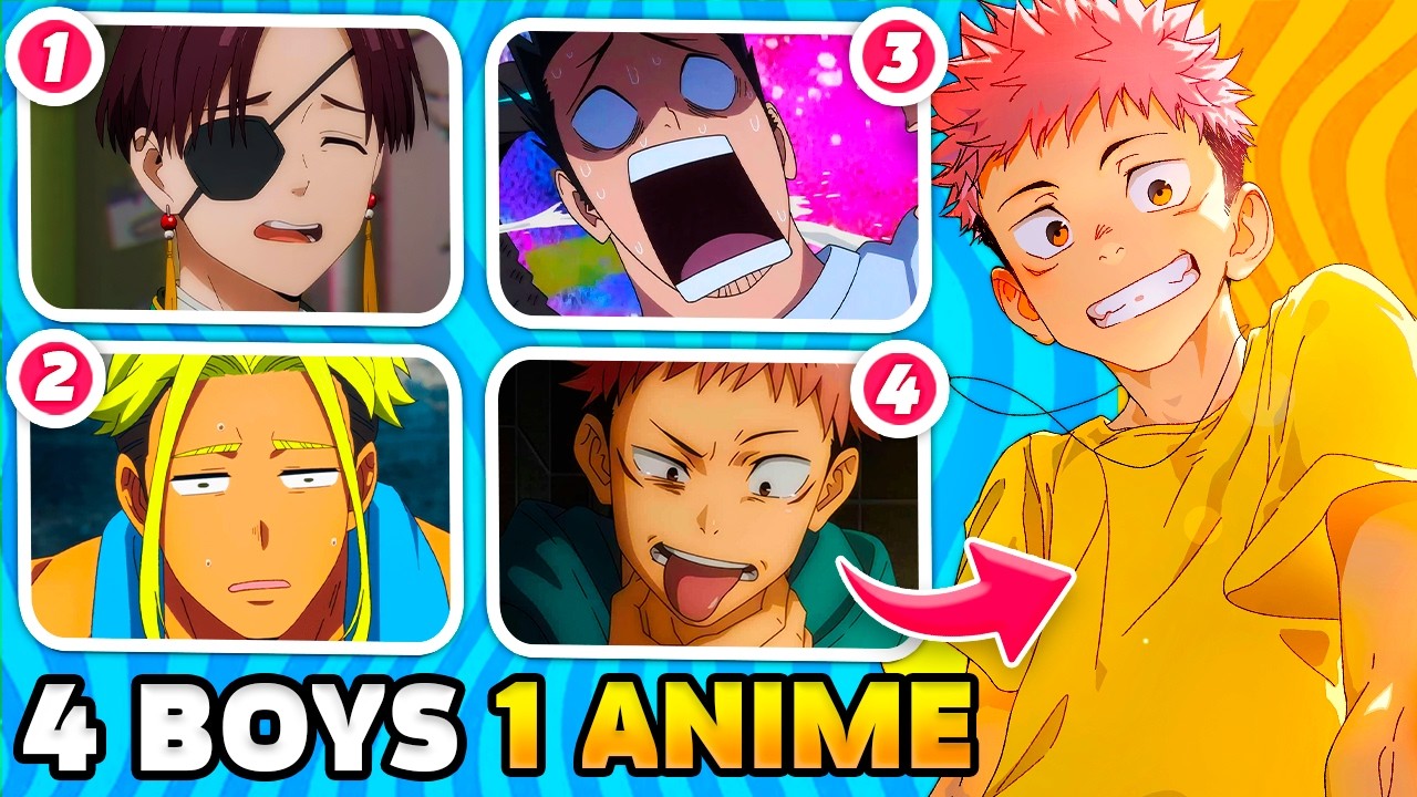 4 BOYS 1 ANIME 🍥😎 Anime Male Characters Quiz 🔥