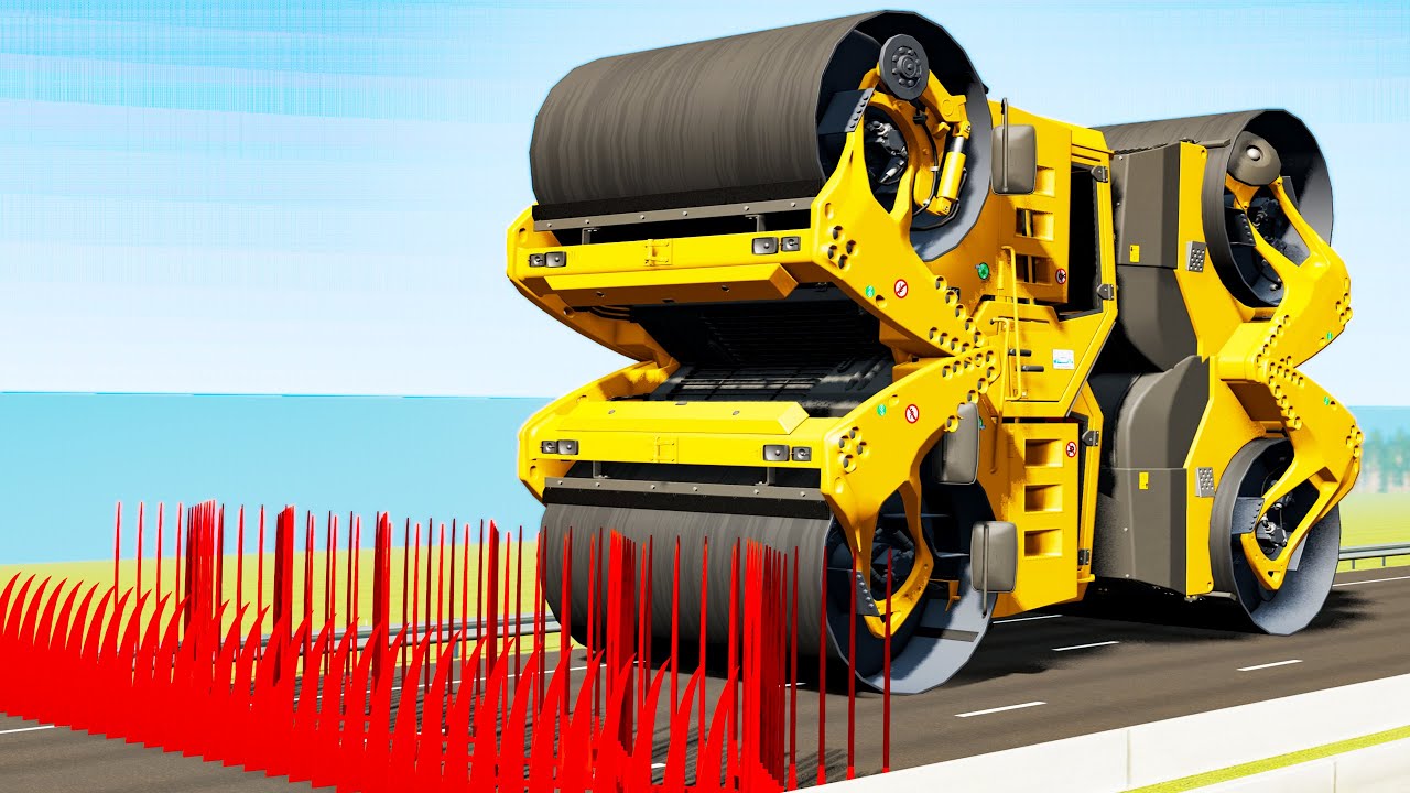 Police Spike Strip Crashes #45 - Beamng drive