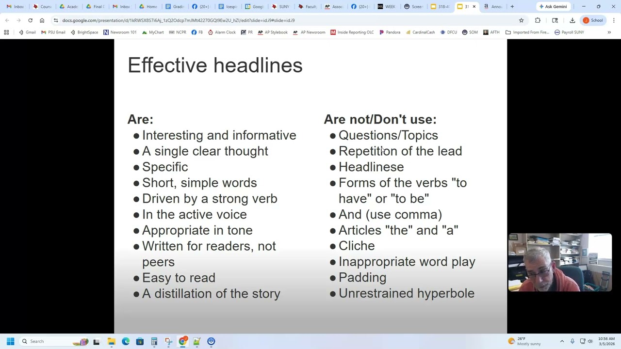 JOU318 Headline Lesson 030526