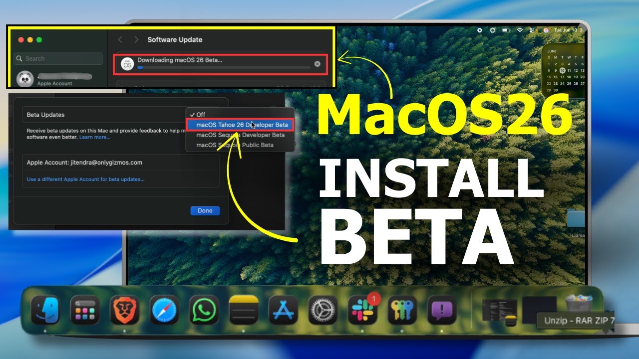 How to Update / Install MacOS 26 Beta? Developer Beta iOS 26